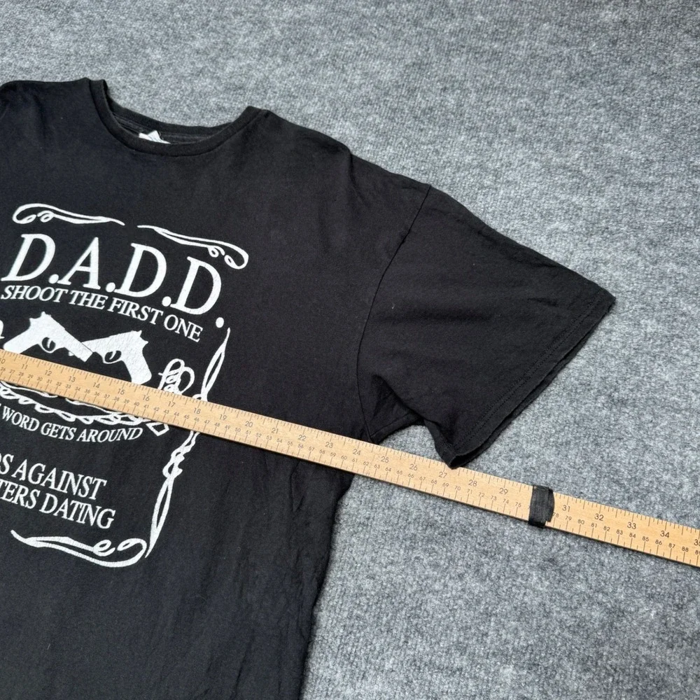 Delta D.A.D.D. Dads‎ Against Daughters Dating T-Shirt Mens 2XL Black Graphic Tee